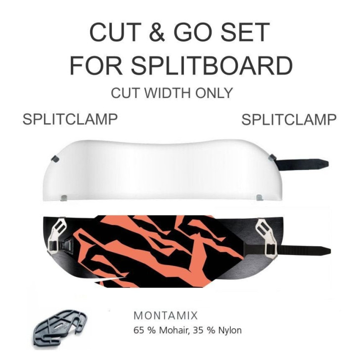 Splitboard Skins Cut & Go MONTAMIX 160 mm